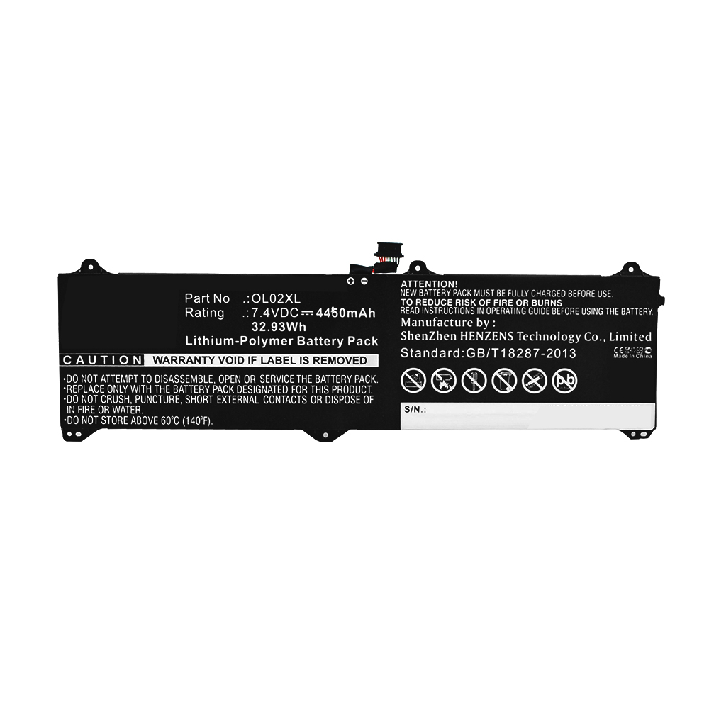 Synergy Digital Laptop Battery, Compatible with HP 0L02XL, 0LO2XL, 750334-2B1, 750334-2C1 Laptop Battery (7.4V, Li-Pol, 4450mAh)