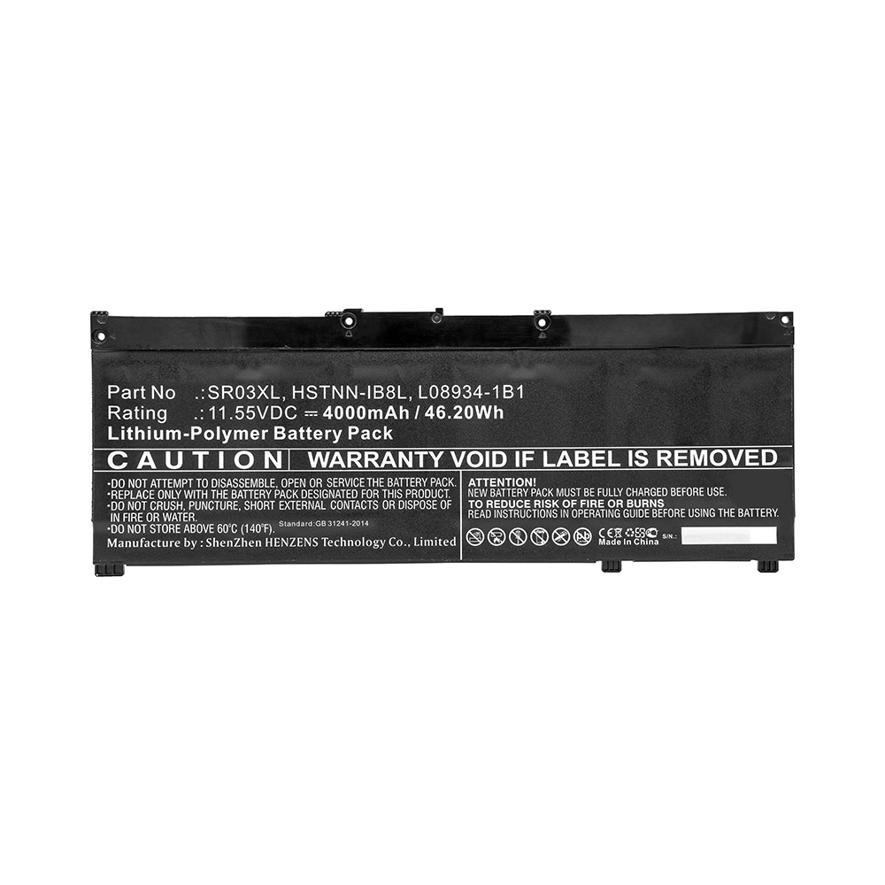 Synergy Digital Laptop Battery, Compatible with HP HSTNN-IB8L, L08855-855, L08934-1B1, SR03XL Laptop Battery (11.55V, Li-Pol, 4000mAh)