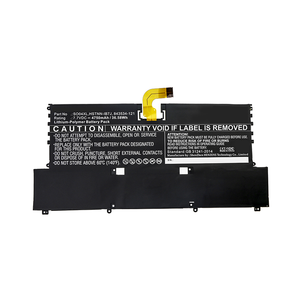 Synergy Digital Laptop Battery, Compatible with HP 843534-121, 843534-1C1, 844199-855, HSTNN-IB7J Laptop Battery (7.7V, Li-Pol, 4750mAh)