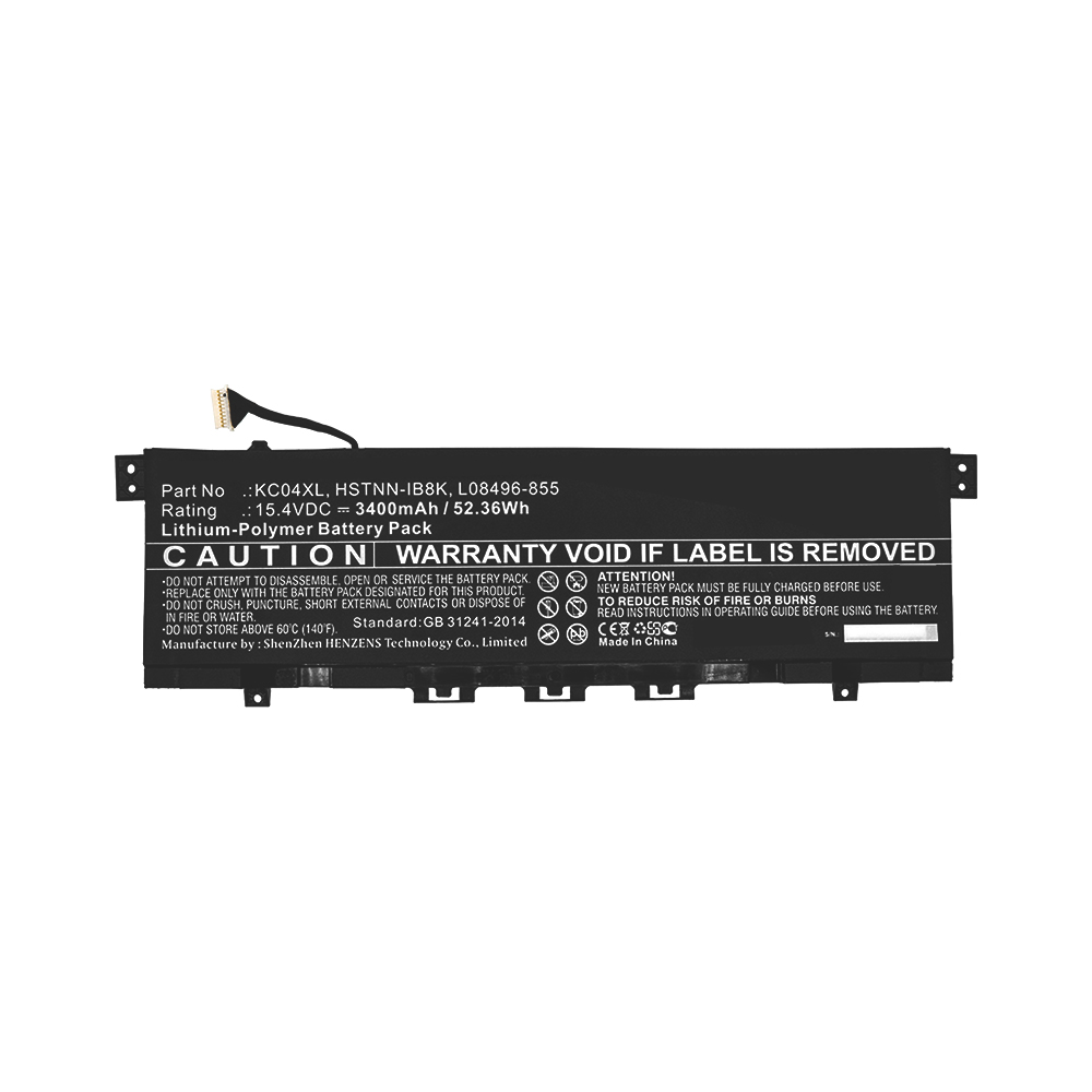 Synergy Digital Laptop Battery, Compatible with HP HSTNN-IB8K, KC04XL, L08496-855, L08544-1C1 Laptop Battery (15.4V, Li-Pol, 3400mAh)