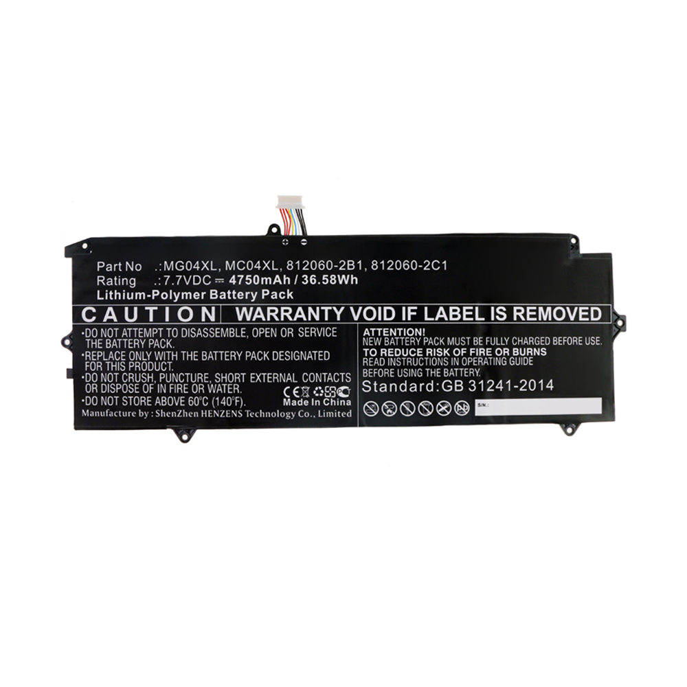 Synergy Digital Laptop Battery, Compatible with HP 812060-2B1, 812060-2C1, 812148-855, 812205-001 Laptop Battery (7.7V, Li-Pol, 4750mAh)