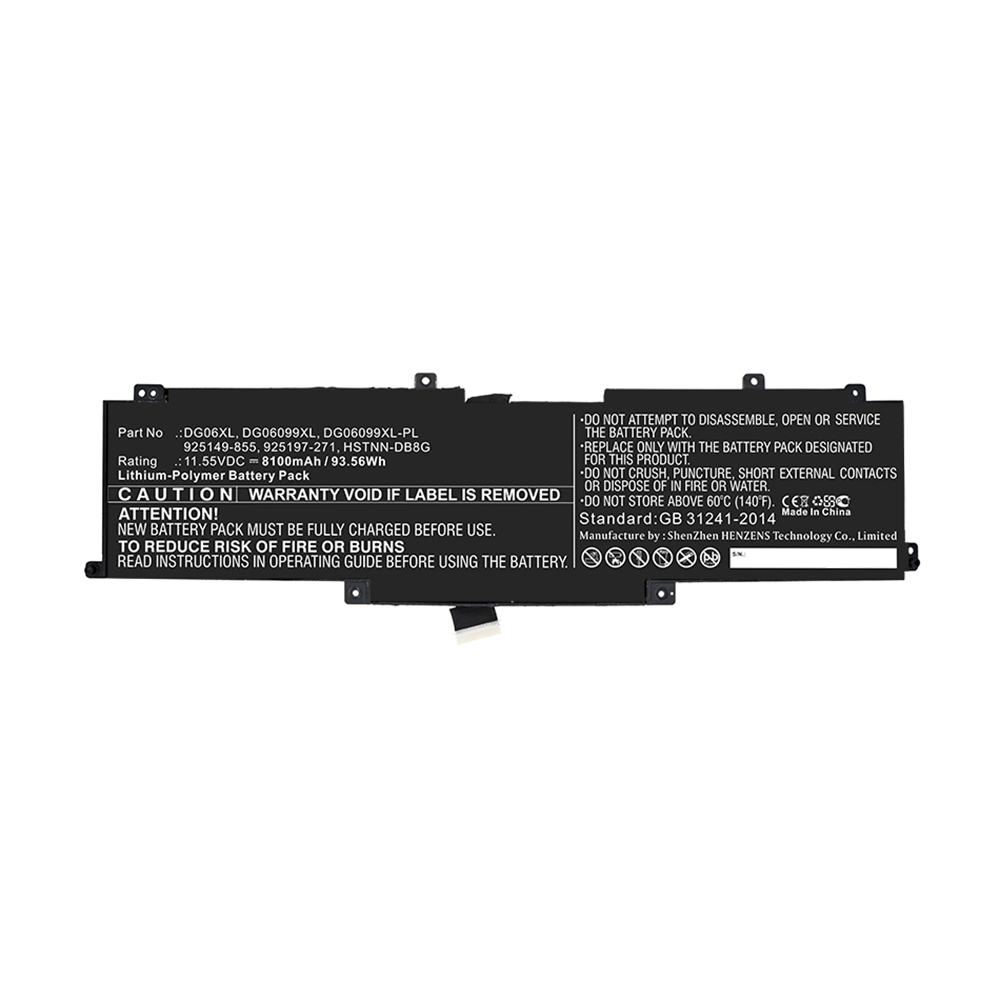 Synergy Digital Laptop Battery, Compatible with HP 925149-855, 925197-271, DG06099XL, DG06099XL-PL Laptop Battery (11.55V, Li-Pol, 8100mAh)