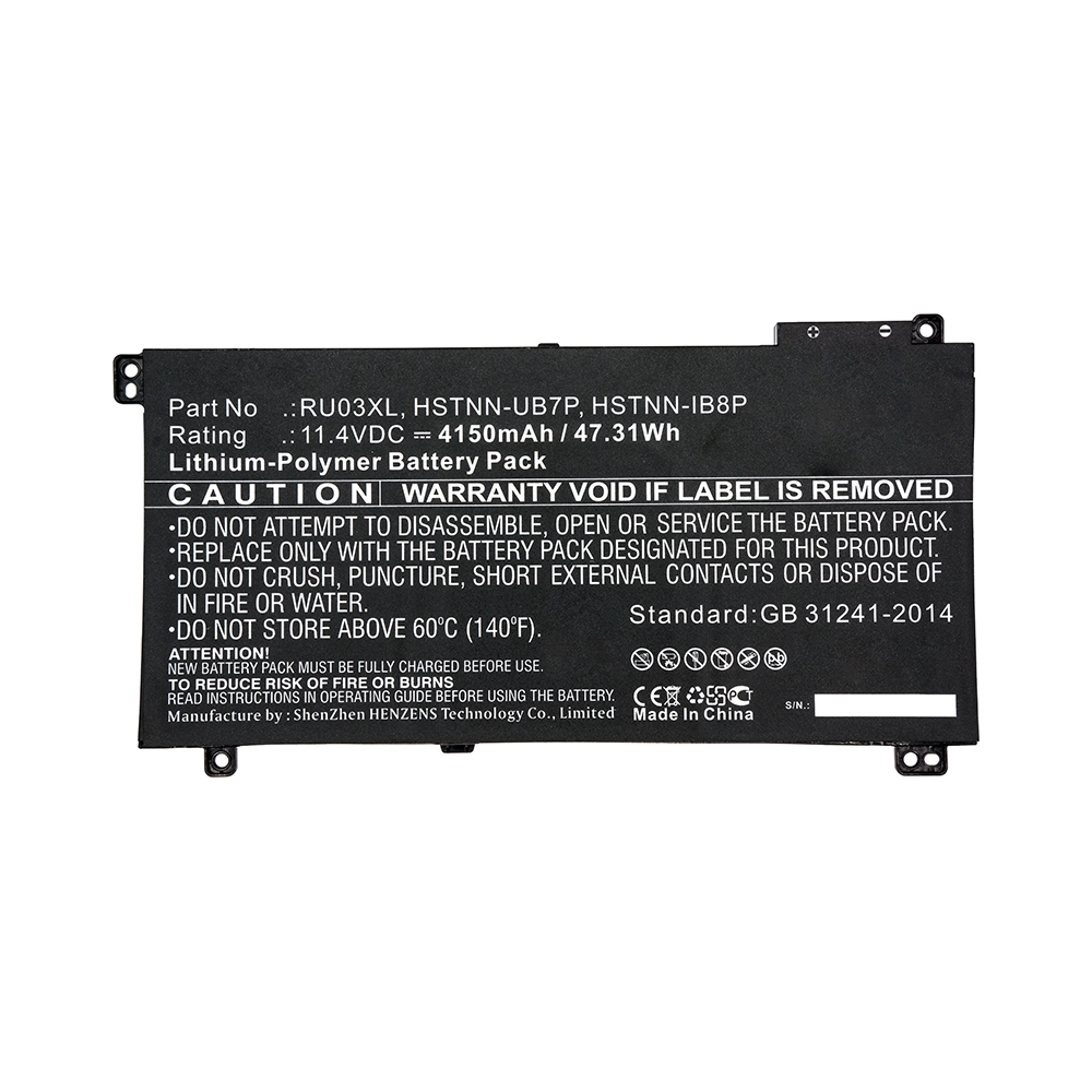 Synergy Digital Laptop Battery, Compatible with HP HSTNN-IB8P, HSTNN-LB8K, HSTNN-UB7P, L12717-171 Laptop Battery (11.4V, Li-Pol, 4150mAh)