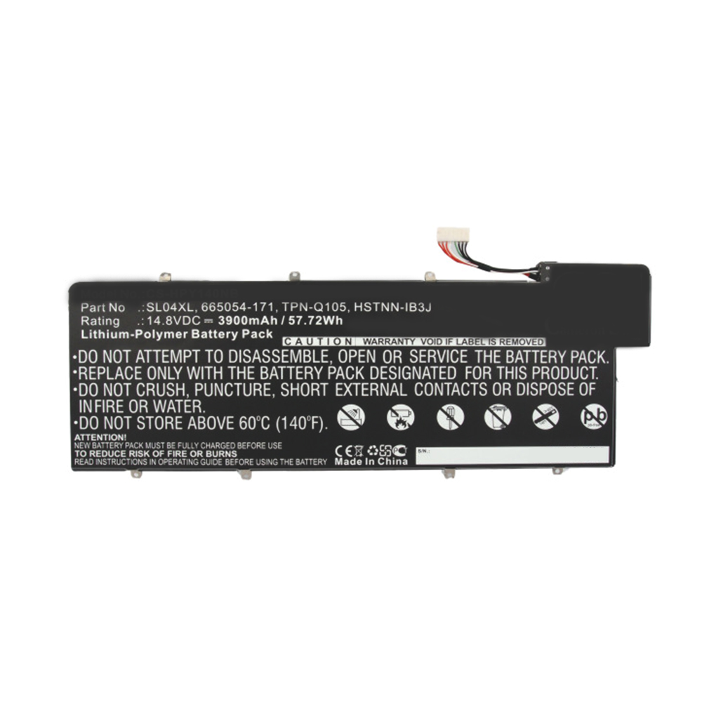 Synergy Digital Laptop Battery, Compatible with HP 665054-171, HSTNN-IB3J, SL04XL, TPN-Q105 Laptop Battery (14.8V, Li-Pol, 3900mAh)