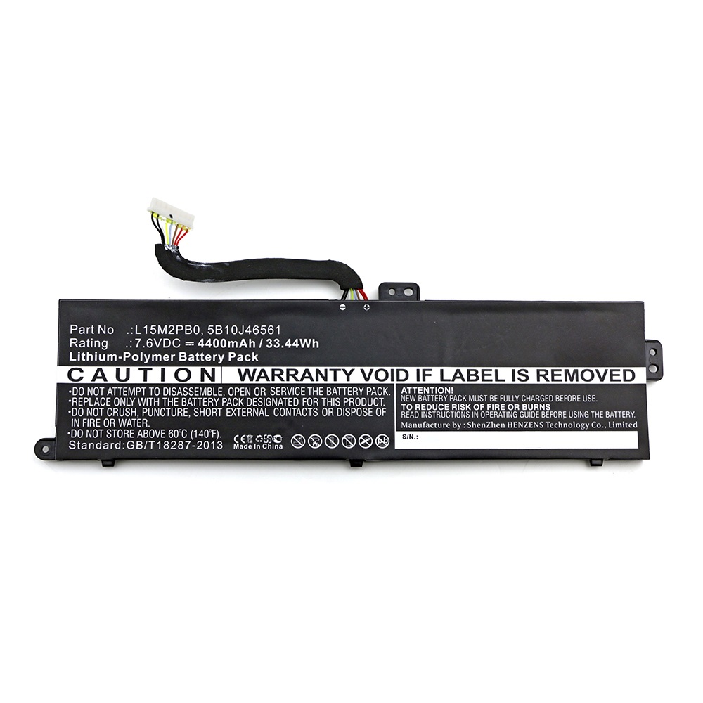 Synergy Digital Laptop Battery, Compatible with Lenovo L15L2PB0 Laptop Battery (Li-Pol, 7.6V, 4400mAh)