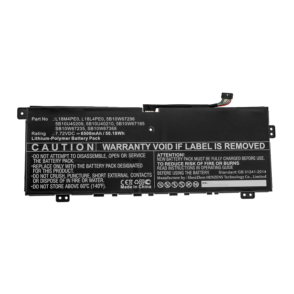 Synergy Digital Laptop Battery, Compatible with Lenovo L18L4PE0 Laptop Battery (Li-Pol, 7.72V, 6500mAh)