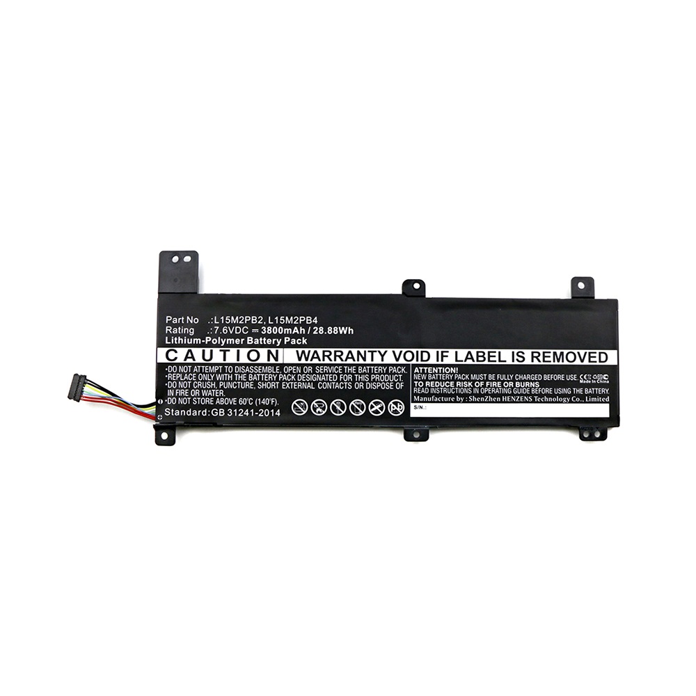 Synergy Digital Laptop Battery, Compatible with Lenovo L15C2PB2 Laptop Battery (Li-Pol, 7.6V, 3800mAh)