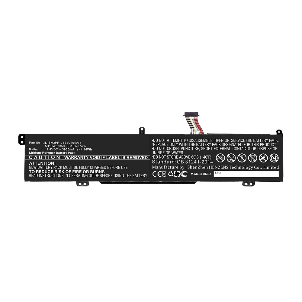 Synergy Digital Laptop Battery, Compatible with Lenovo L18M3PF1 Laptop Battery (Li-Pol, 11.4V, 3900mAh)