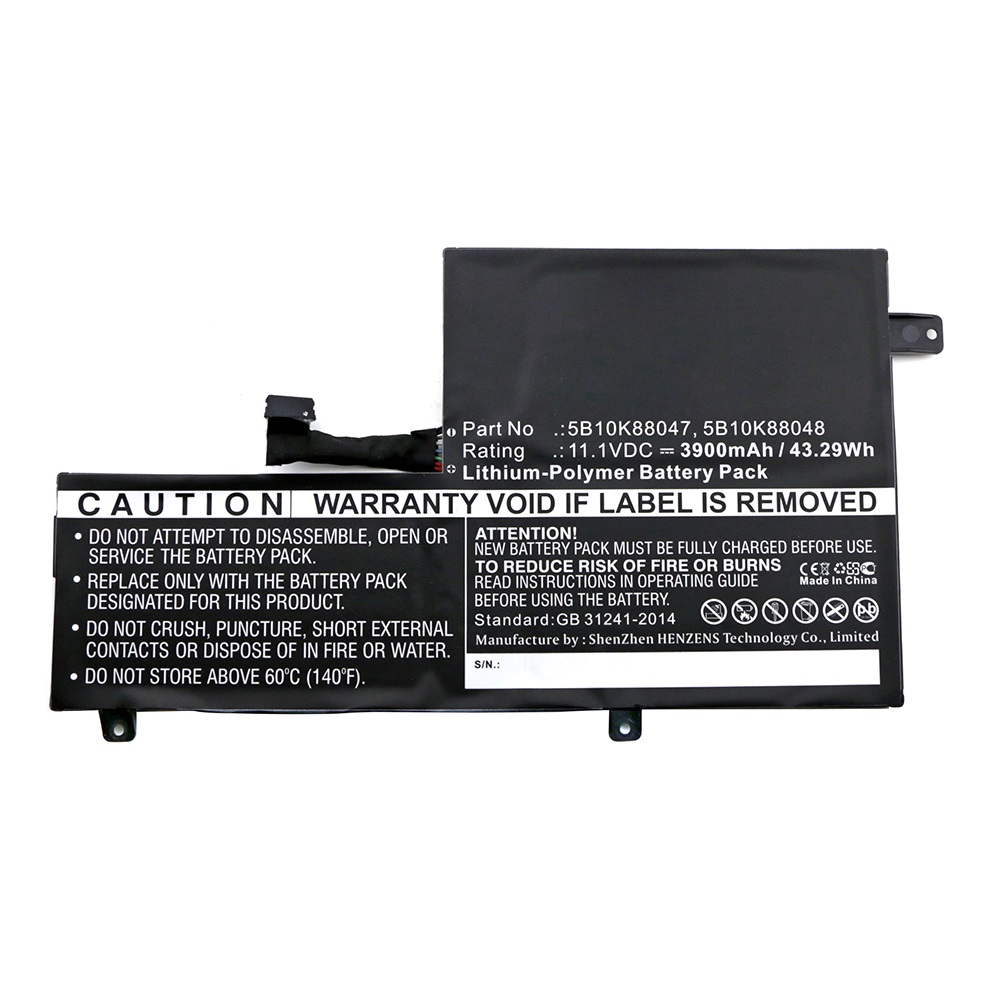 Synergy Digital Laptop Battery, Compatible with Lenovo L15L3PB1 Laptop Battery (Li-Pol, 11.1V, 3900mAh)