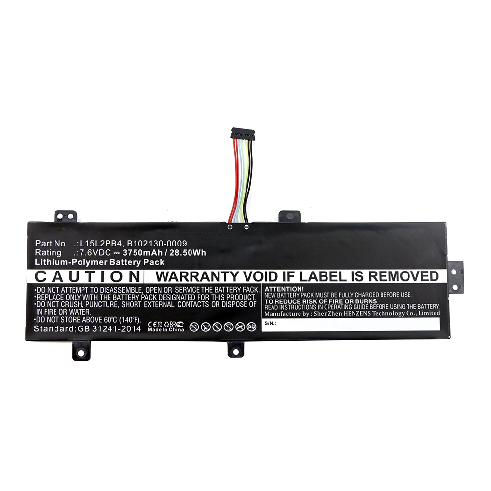 Synergy Digital Laptop Battery, Compatible with Lenovo L15C2PB3 Laptop Battery (Li-Pol, 7.6V, 3750mAh)