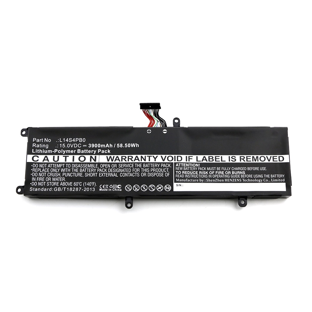 Synergy Digital Laptop Battery, Compatible with Lenovo L14M4PB0 Laptop Battery (Li-Pol, 15V, 3900mAh)