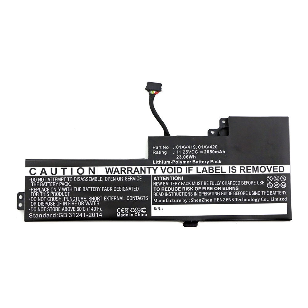 Synergy Digital Laptop Battery, Compatible with Lenovo SB10K97576 Laptop Battery (Li-Pol, 11.25V, 2050mAh)