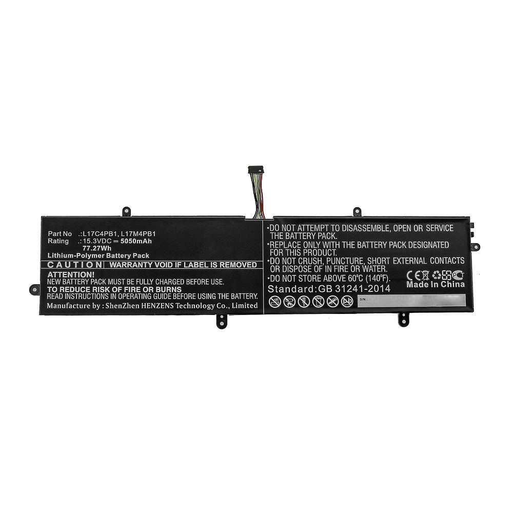 Synergy Digital Laptop Battery, Compatible with Lenovo L17C4PB1 Laptop Battery (Li-Pol, 15.3V, 5050mAh)