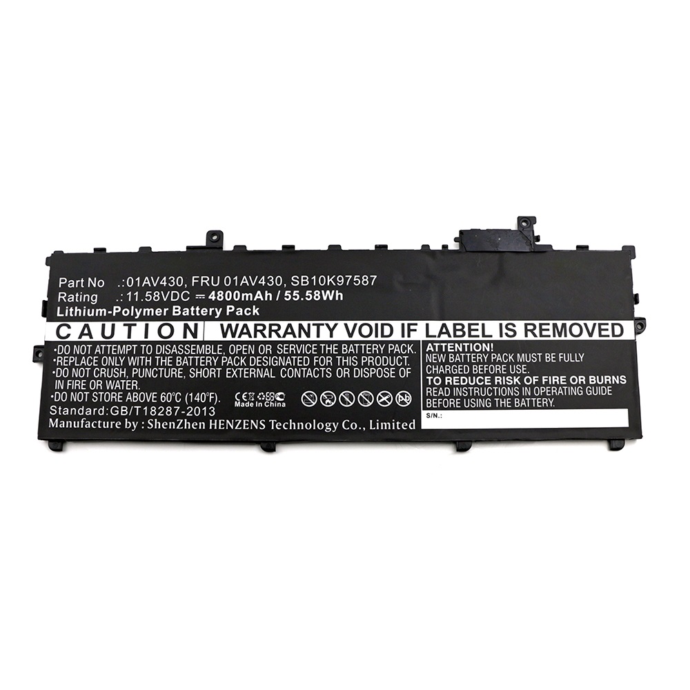 Synergy Digital Laptop Battery, Compatible with Lenovo ASM SB10K97587 Laptop Battery (Li-Pol, 11.58V, 4800mAh)