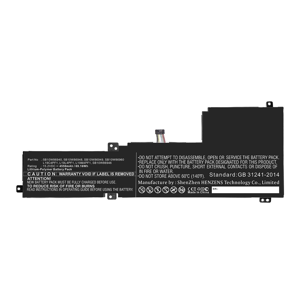 Synergy Digital Laptop Battery, Compatible with Lenovo  L19C4PF1 Laptop Battery (Li-Pol, 15.2V, 4550mAh)