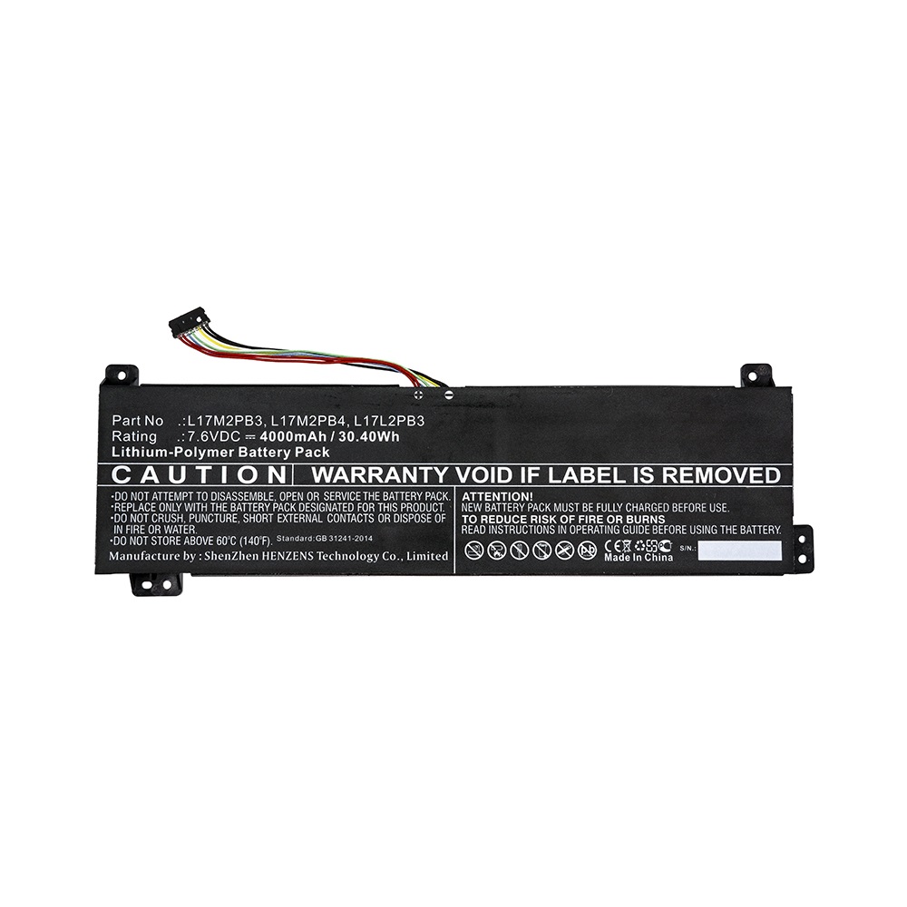 Synergy Digital Laptop Battery, Compatible with Lenovo L17C2PB3 Laptop Battery (Li-Pol, 7.6V, 4000mAh)