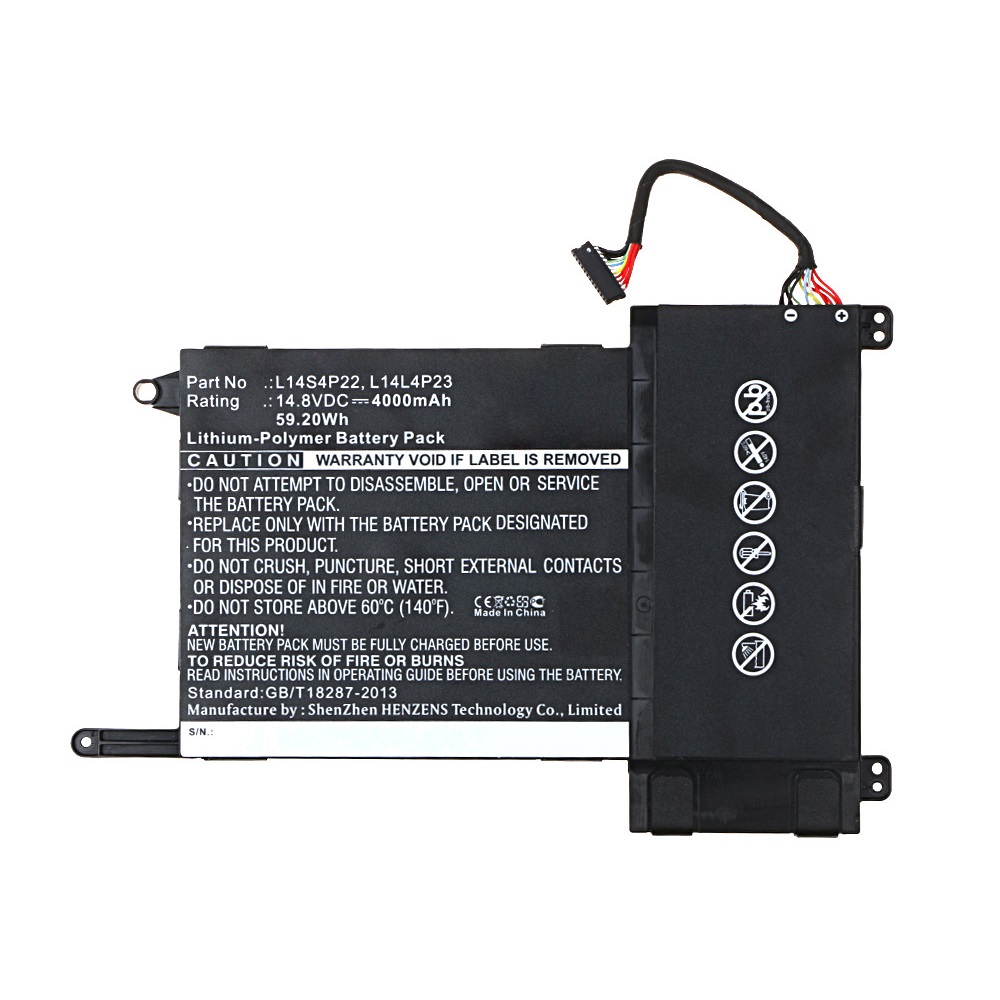 Synergy Digital Laptop Battery, Compatible with Lenovo L14L4P23 Laptop Battery (Li-Pol, 14.8V, 4000mAh)