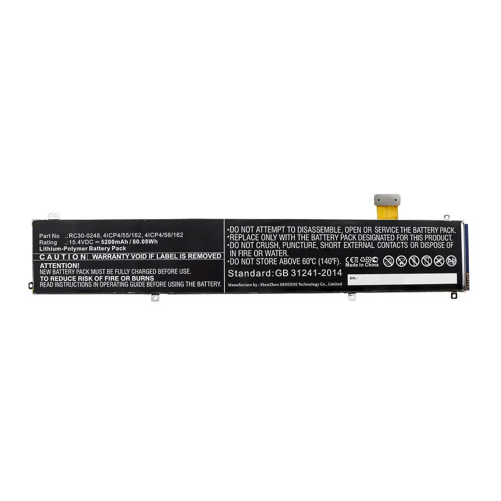 Synergy Digital Laptop Battery, Compatible with Razer RC30-0248 Laptop Battery (Li-Pol, 15.4V, 5200mAh)