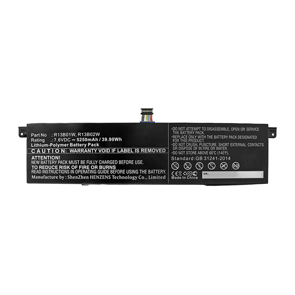 Synergy Digital Laptop Battery, Compatible with Xiaomi R13B01W Laptop Battery (Li-Pol, 7.6V, 5250mAh)