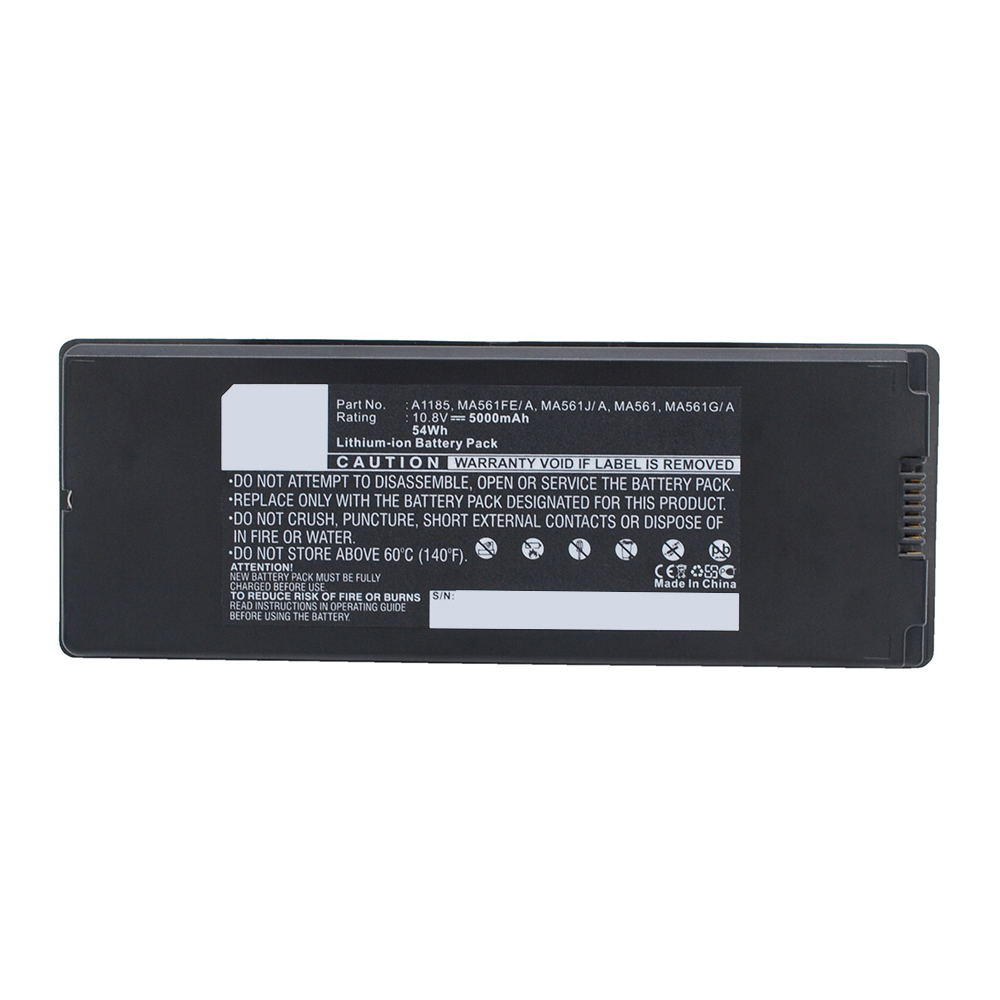 Synergy Digital Laptop Battery, Compatible with Apple A1185 Laptop Battery (Li-Pol, 10.8V, 5000mAh)