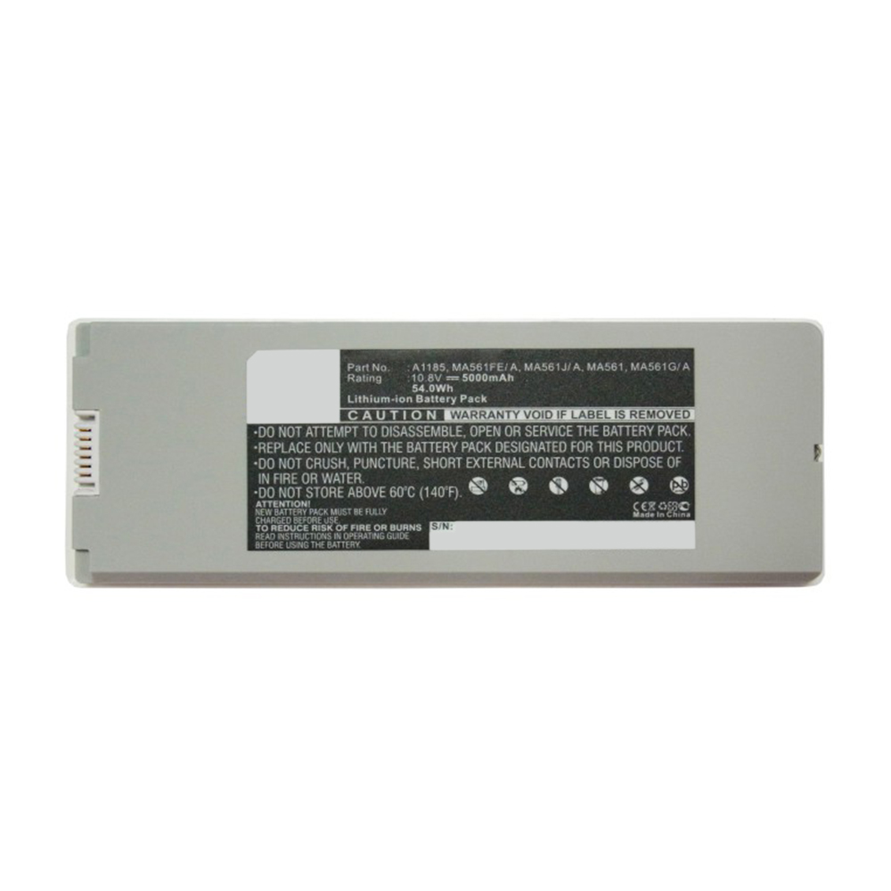 Synergy Digital Laptop Battery, Compatible with Apple A1185 Laptop Battery (Li-Pol, 10.8V, 5000mAh)