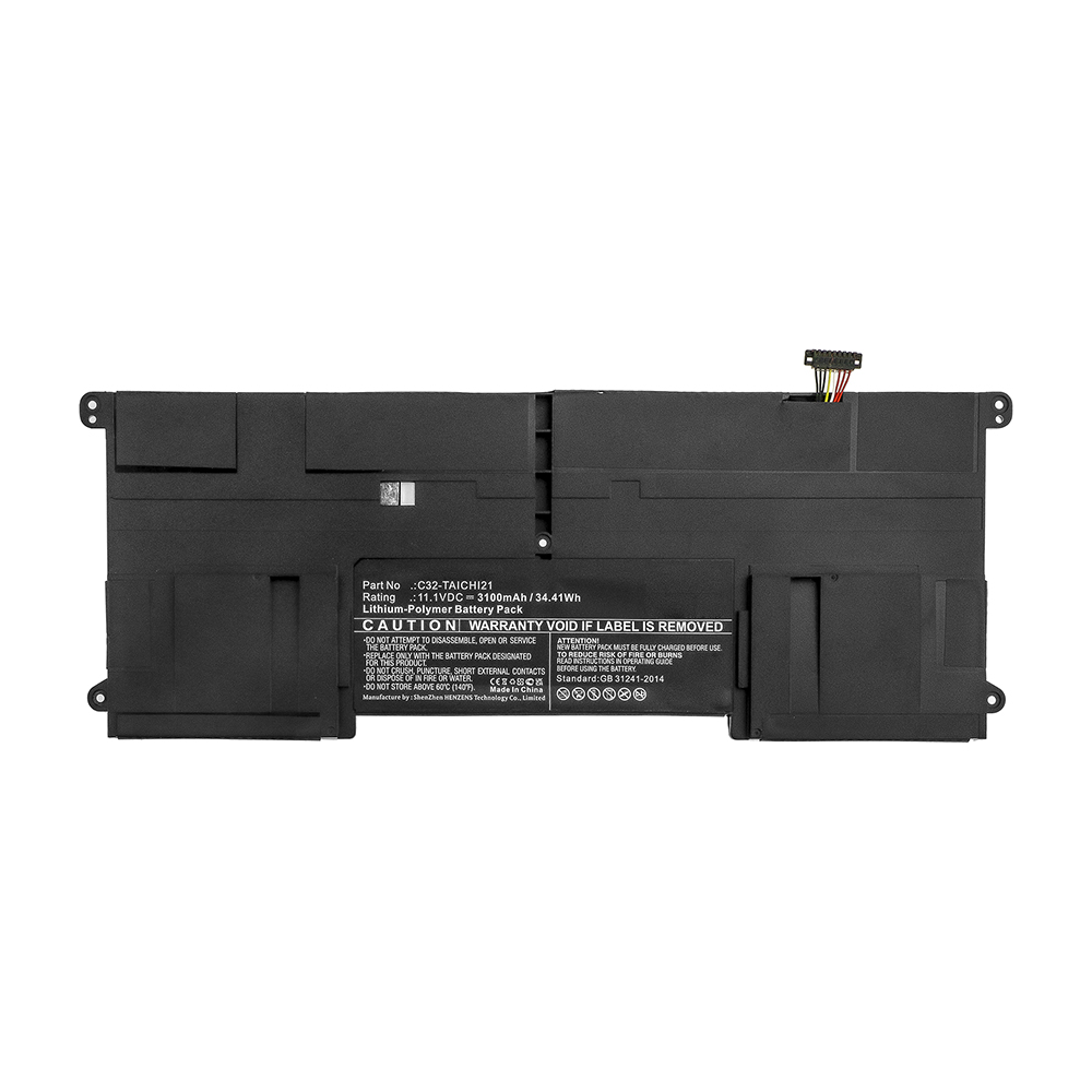 Synergy Digital Laptop Battery, Compatible with Asus C32-TAICHI21 Laptop Battery (Li-Pol, 11.1V, 3100mAh)