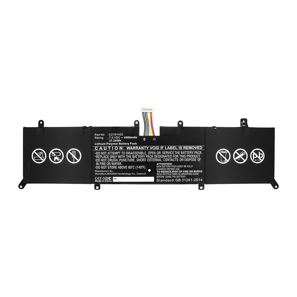 Synergy Digital Laptop Battery, Compatible with Asus C21N1423 Laptop Battery (Li-Pol, 7.6V, 4900mAh)