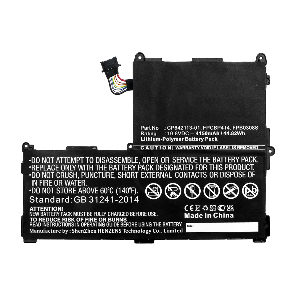 Synergy Digital Laptop Battery, Compatible with Fujitsu FPB0308S Laptop Battery (Li-Pol, 10.8V, 4150mAh)