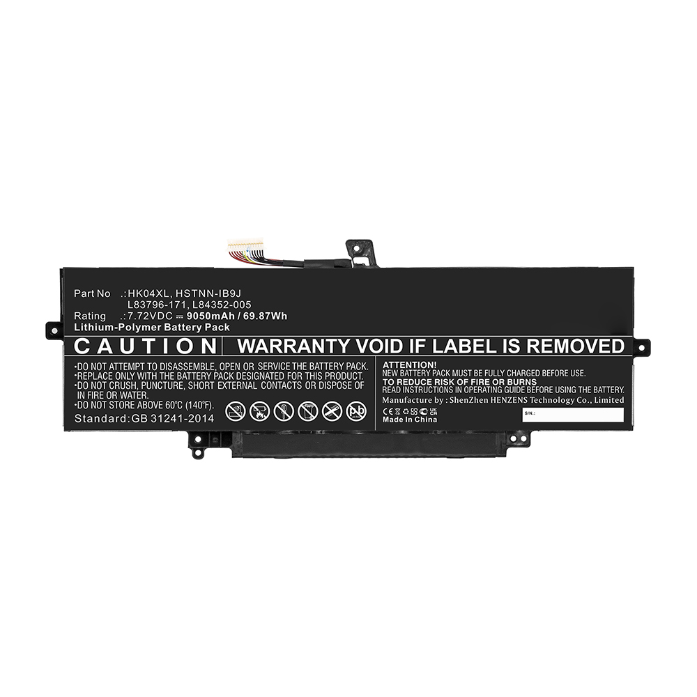 Synergy Digital Laptop Battery, Compatible with HP HK04XL Laptop Battery (Li-Pol, 7.72V, 9050mAh)