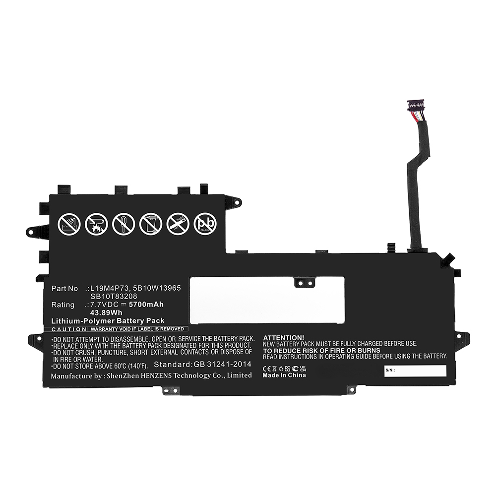 Synergy Digital Laptop Battery, Compatible with Lenovo 5B10W13965 Laptop Battery (Li-Pol, 7.7V, 5700mAh)