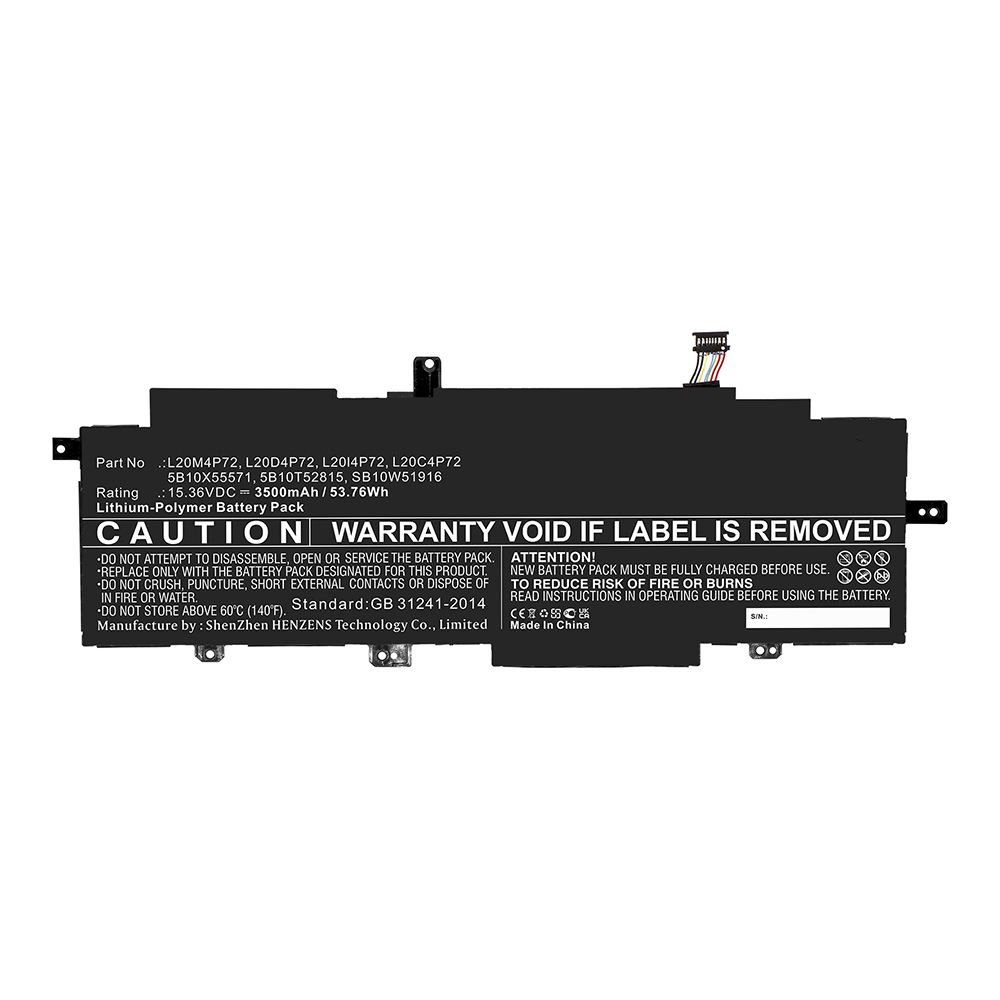 Synergy Digital Laptop Battery, Compatible with Lenovo 5B10T52815 Laptop Battery (Li-Pol, 15.36V, 3500mAh)