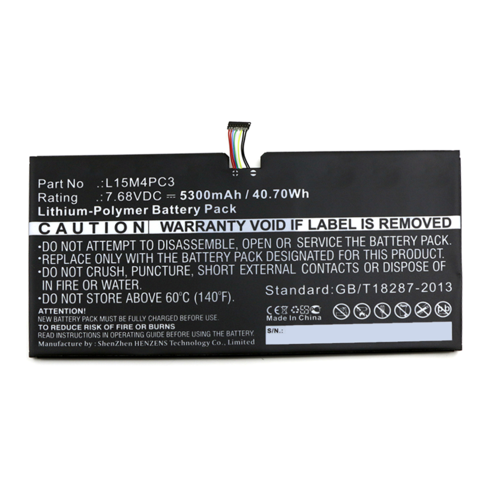 Synergy Digital Laptop Battery, Compatible with Lenovo L15L4PC3 Laptop Battery (Li-Pol, 7.68V, 5300mAh)
