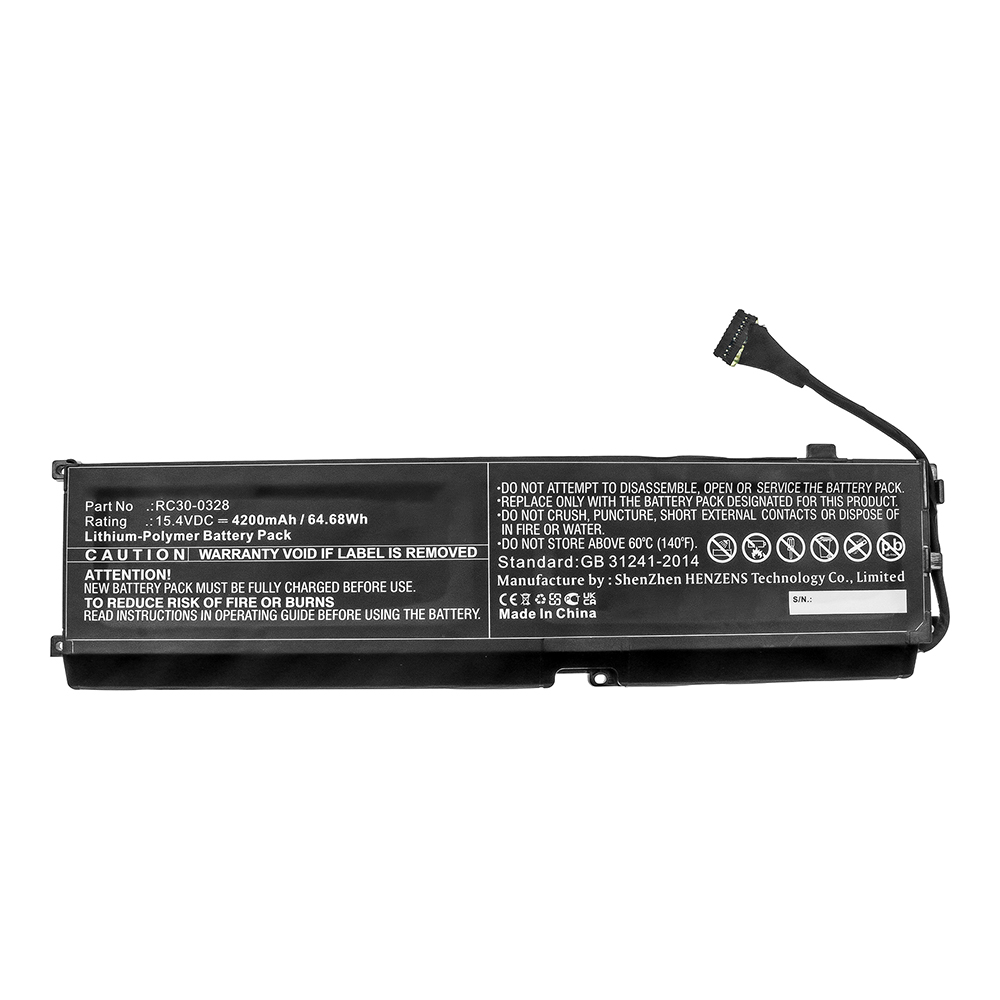 Synergy Digital Laptop Battery, Compatible with Razer RC30-0328 Laptop Battery (Li-Pol, 15.4V, 4200mAh)