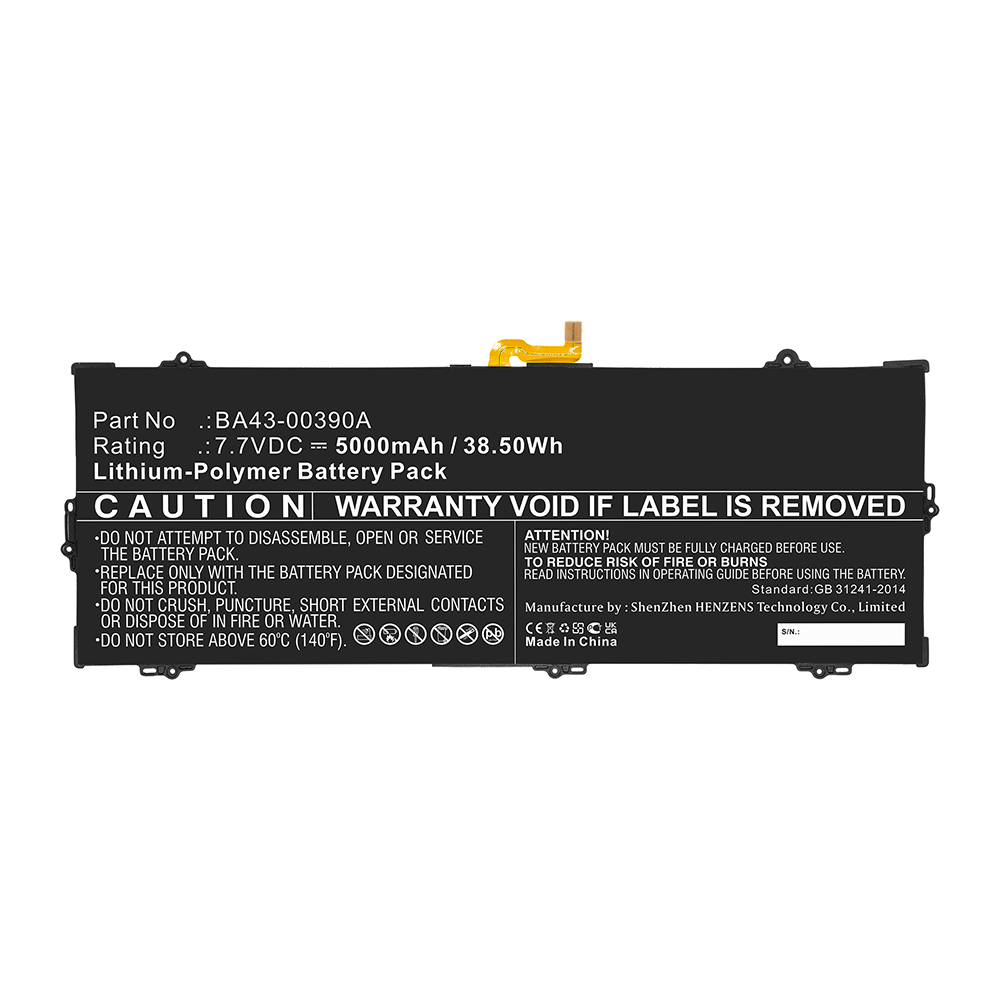 Synergy Digital Laptop Battery, Compatible with Samsung BA43-00390A Laptop Battery (Li-Pol, 7.7V, 5000mAh)