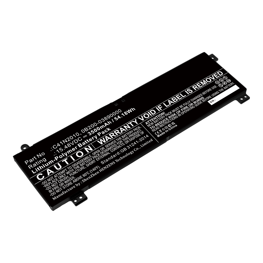 Synergy Digital Laptop Battery, Compatible with Asus C41N2010 Laptop Battery (Li-Pol, 15.48V, 3500mAh)