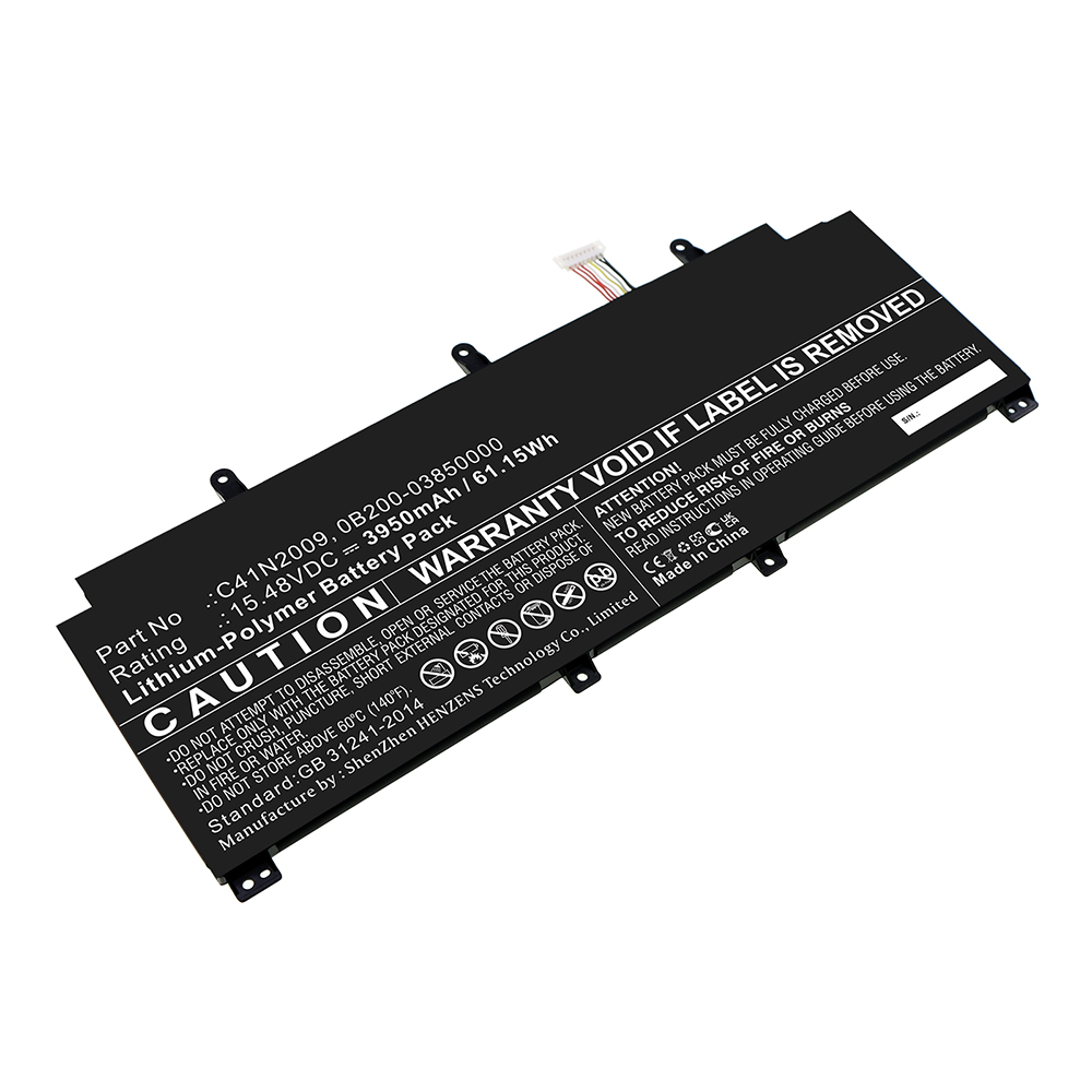 Synergy Digital Laptop Battery, Compatible with Asus C41N2009 Laptop Battery (Li-Pol, 15.48V, 3950mAh)