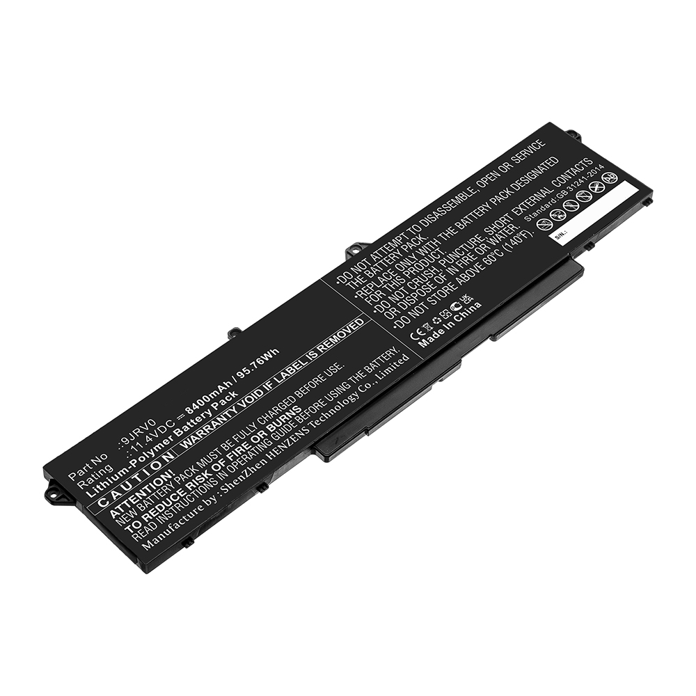 Synergy Digital Laptop Battery, Compatible with DELL  9JRV0 Laptop Battery (Li-Pol, 11.4V, 8400mAh)