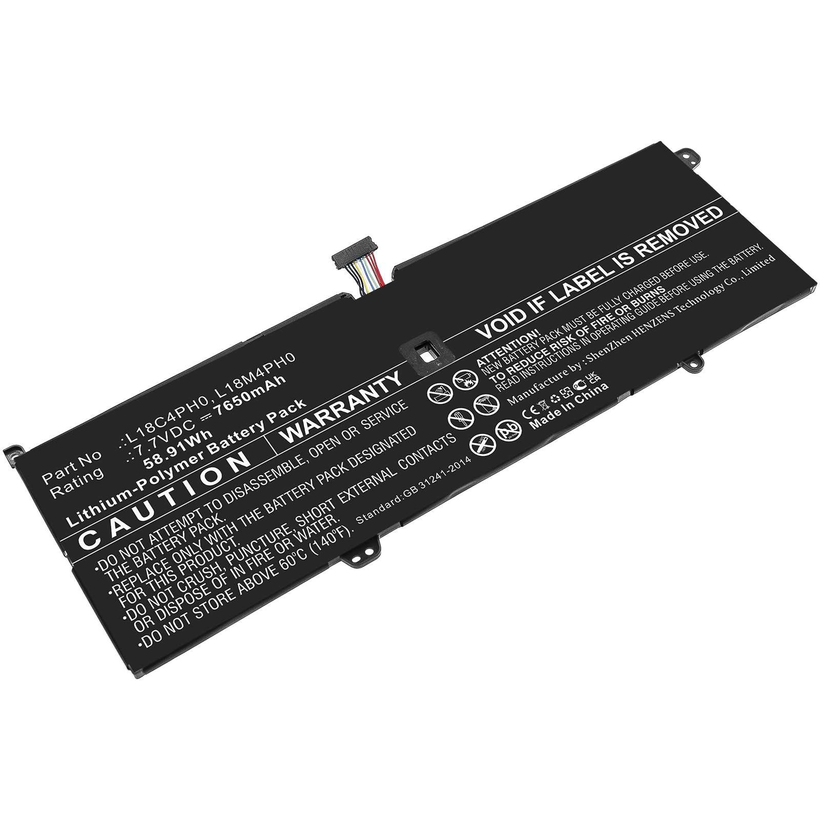 Synergy Digital Laptop Battery, Compatible with Lenovo L18C4PH0 Laptop Battery (Li-Pol, 7.7V, 7650mAh)