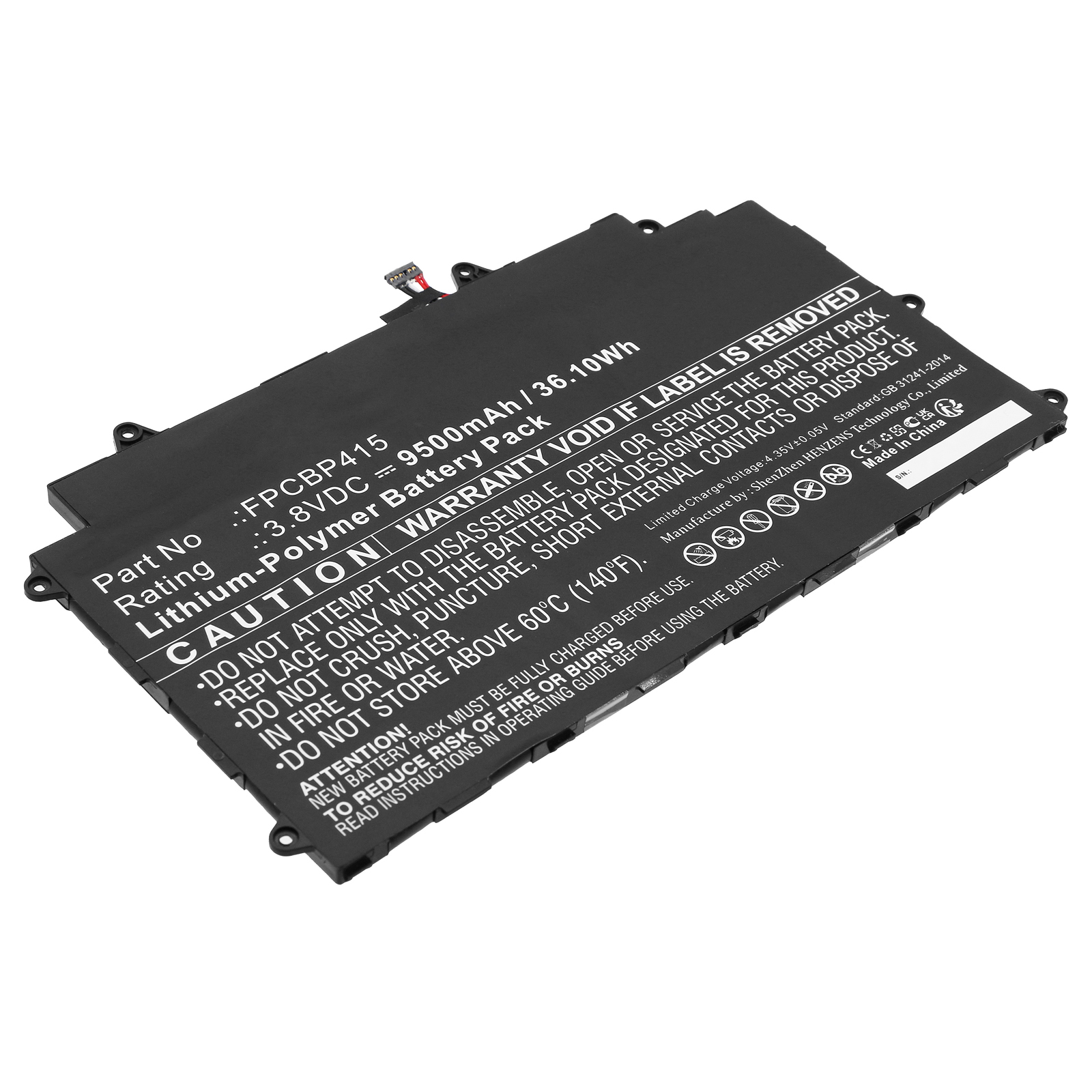 Synergy Digital Laptop Battery, Compatible with Fujitsu CP678530-01 Laptop Battery (Li-Pol, 3.8V, 9500mAh)