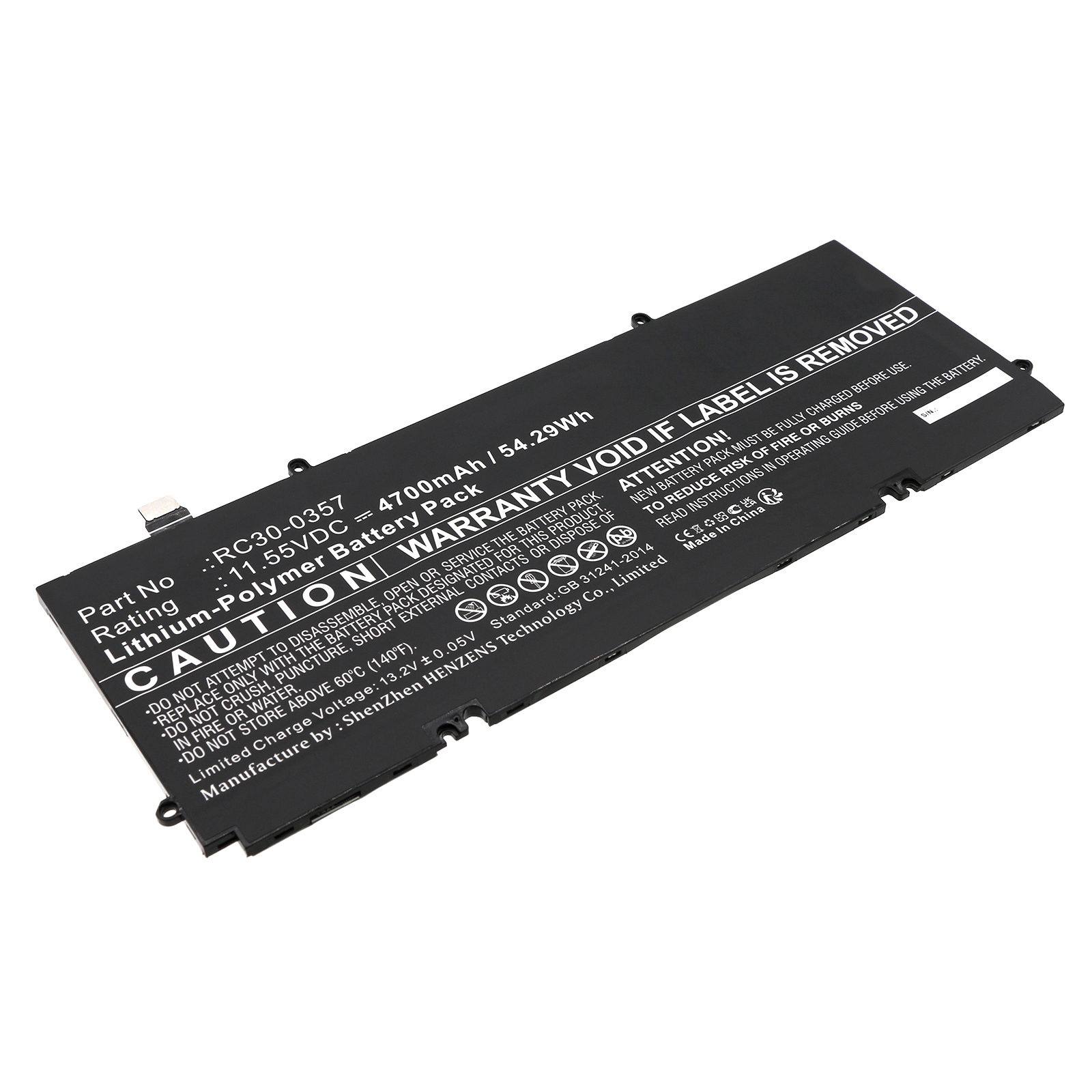 Synergy Digital Computer Battery, Compatible with Razer RC30-0357 Computer Battery (Li-Pol, 11.55V, 4700mAh)