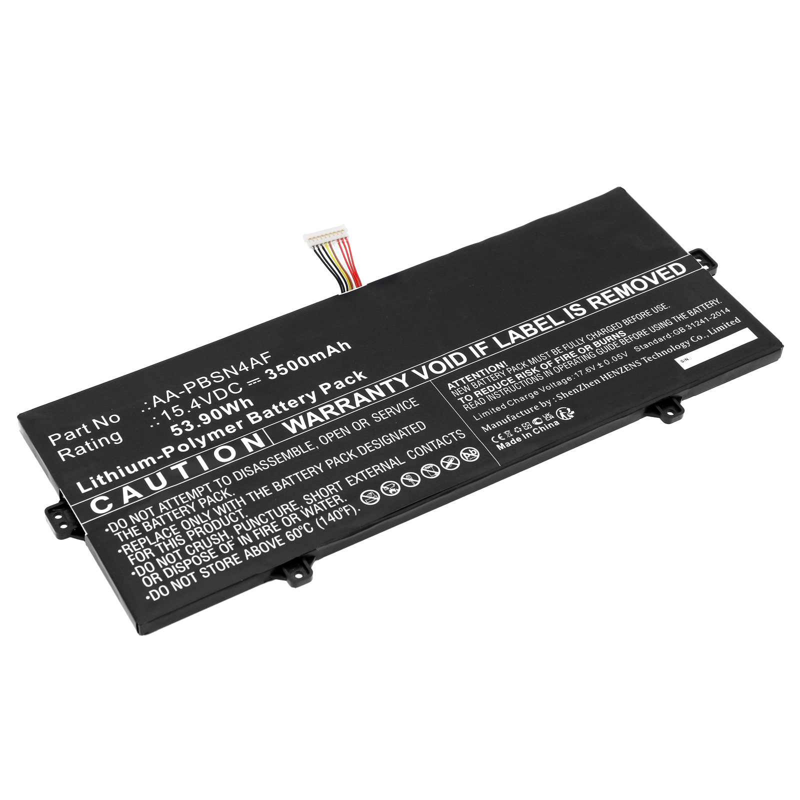Synergy Digital Laptop Battery, Compatible with Samsung AA-PBSN4AF Laptop Battery (Li-Pol, 15.4V, 3500mAh)