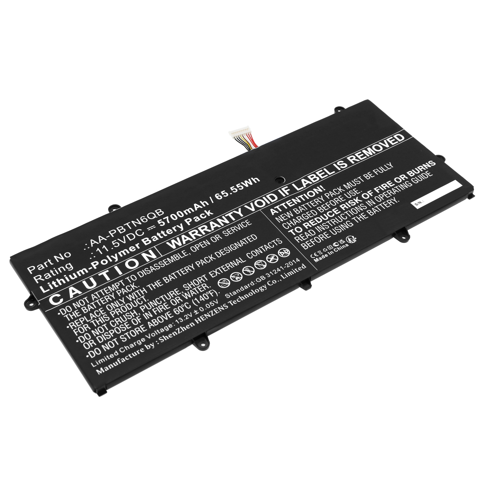 Synergy Digital Laptop Battery, Compatible with Samsung AA-PBTN6QB Laptop Battery (Li-Pol, 11.5V, 5700mAh)