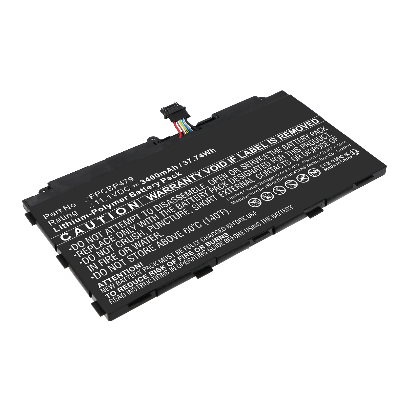 Synergy Digital Laptop Battery, Compatible with Fujitsu CP690859 Laptop Battery (Li-Pol, 11.1V, 3400mAh)