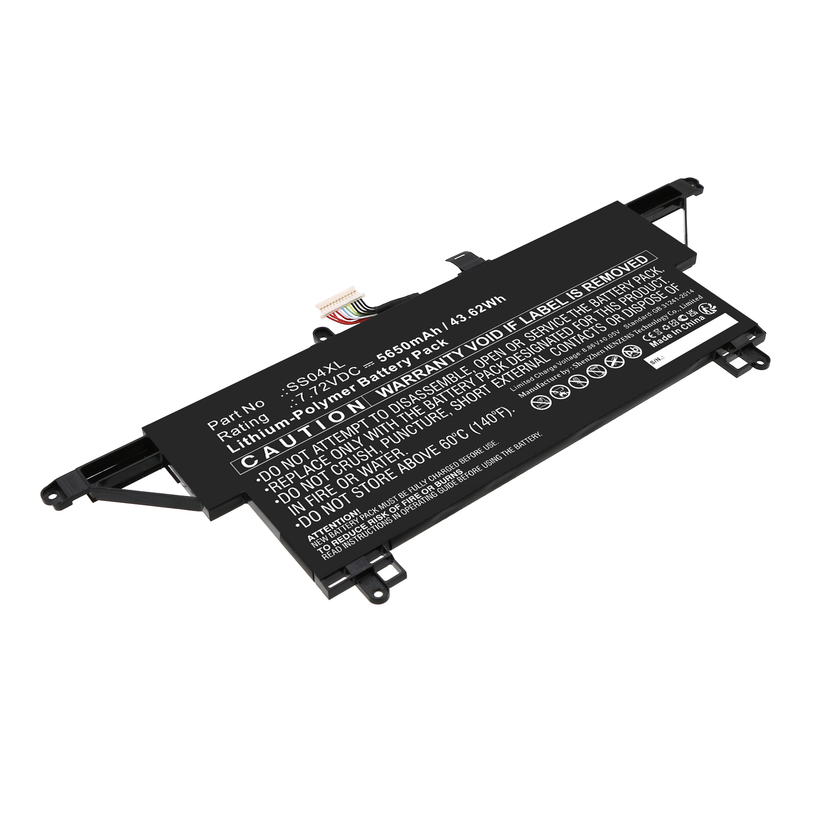 Synergy Digital Laptop Battery, Compatible with HP M64309-271 Laptop Battery (Li-Pol, 7.72V, 5650mAh)