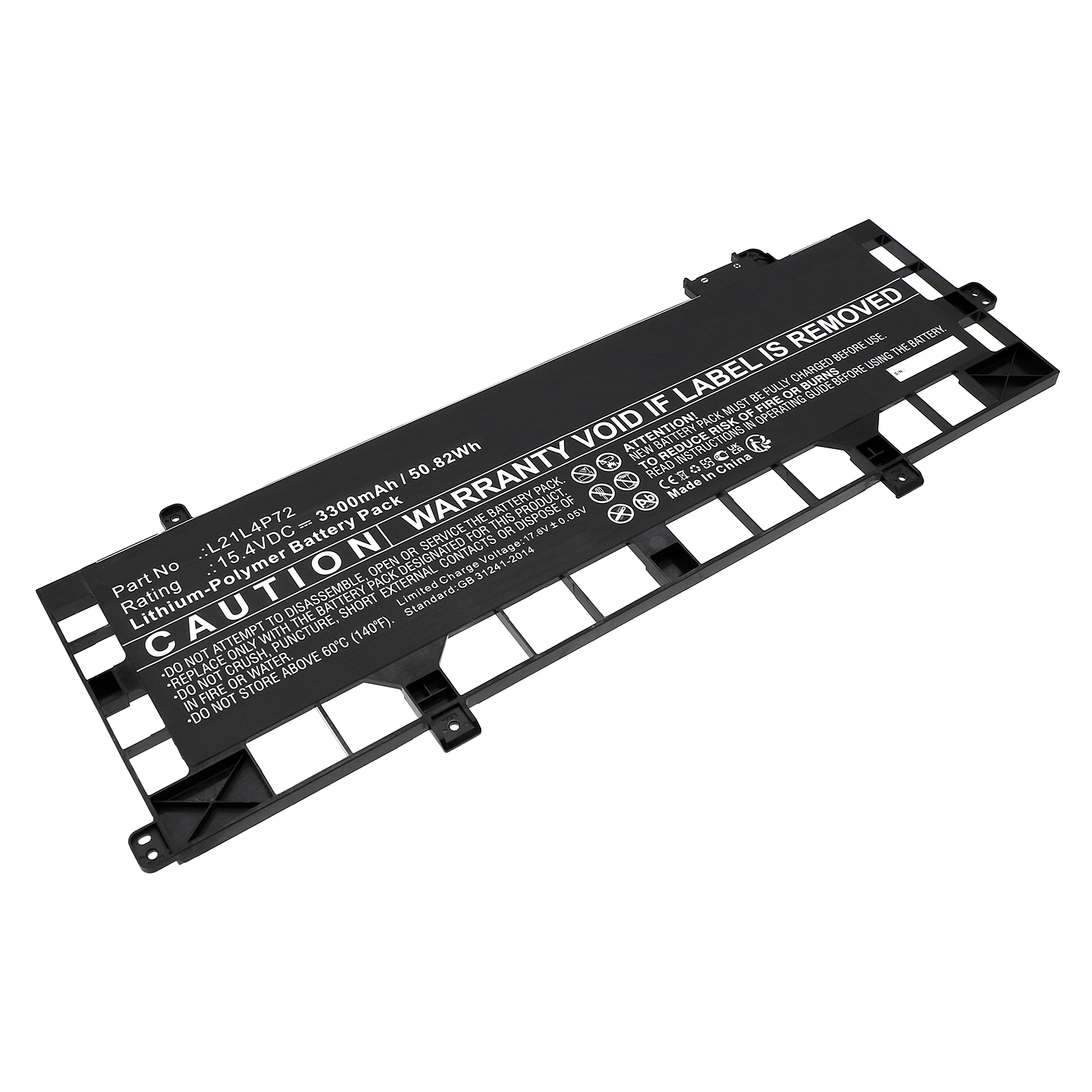 Synergy Digital Laptop Battery, Compatible with Lenovo L21D4P72 Laptop Battery (Li-Pol, 15.4V, 3300mAh)