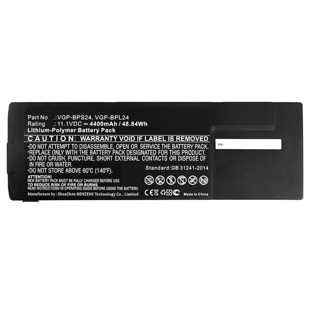 Synergy Digital Notebook, Laptop Battery, Compatible with Sony PCG-41215L Notebook, Laptop Battery (11.1, Li-Pol, 4400mAh)