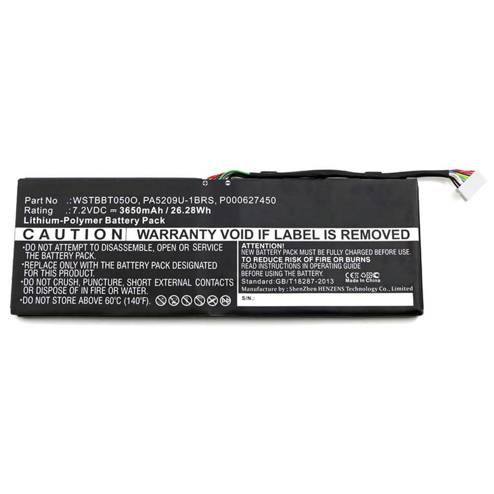 Synergy Digital Notebook, Laptop Battery, Compatible with Toshiba Satellite L10T, Satellite L10W, Satellite L10W-B, Satellite L10W-b1200, Satellite L10W-CBT2N0, Satellite L15W, Satellite L15W-B, Satellite L15W-B1302 Notebook, Laptop Battery (7.2, Li-Pol, 3650mAh)