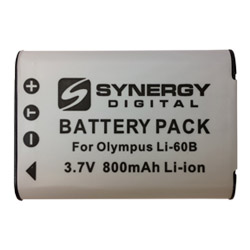 SDLI60B Lithium-Ion Rechargeable Ultra High Capacity Battery (3.7v 680mAh)  - Replacement for Olympus LI-60B Battery