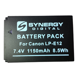 SDLPE12 Lithium-Ion Battery - Rechargeable Ultra High Capacity (7.4V 1150 mAh) - Replacement for Canon LPE12 Battery