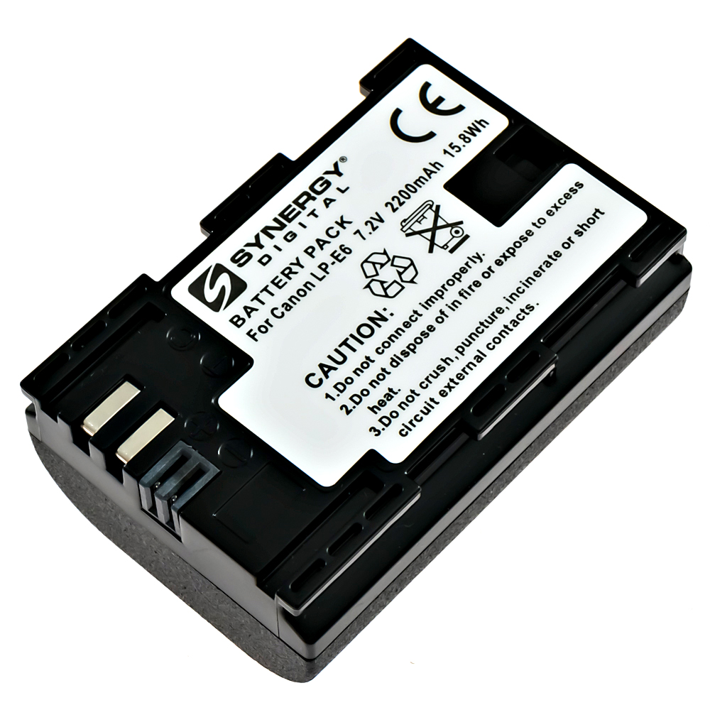 SDLPE6 (Fully-Decoded) Rechargeable Lithium-Ion Battery (2300 mAh 7.4V) -Replacement For Canon LP-E6N Battery